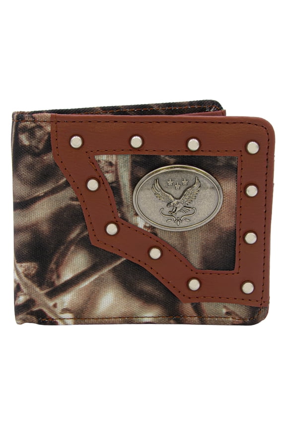 Men's Eagle Emblem Camo RFID Bifold Wallet