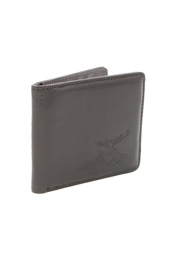 Men's Eagle Embossed Brown Faux Leather Wallet