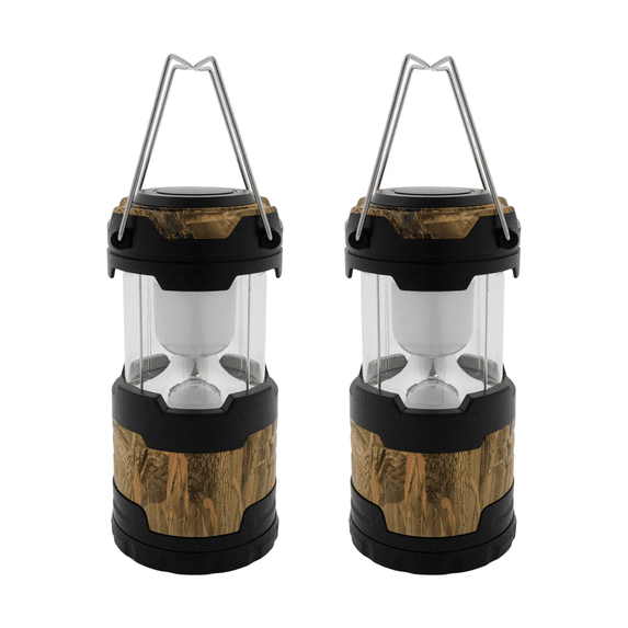 Woodland Creek Pop-Up Battery Powered LED Camo Lanterns, Set of 2