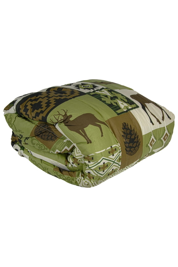 Wilderness 3 Pc Full/Queen Comforter Set in Green/Brown