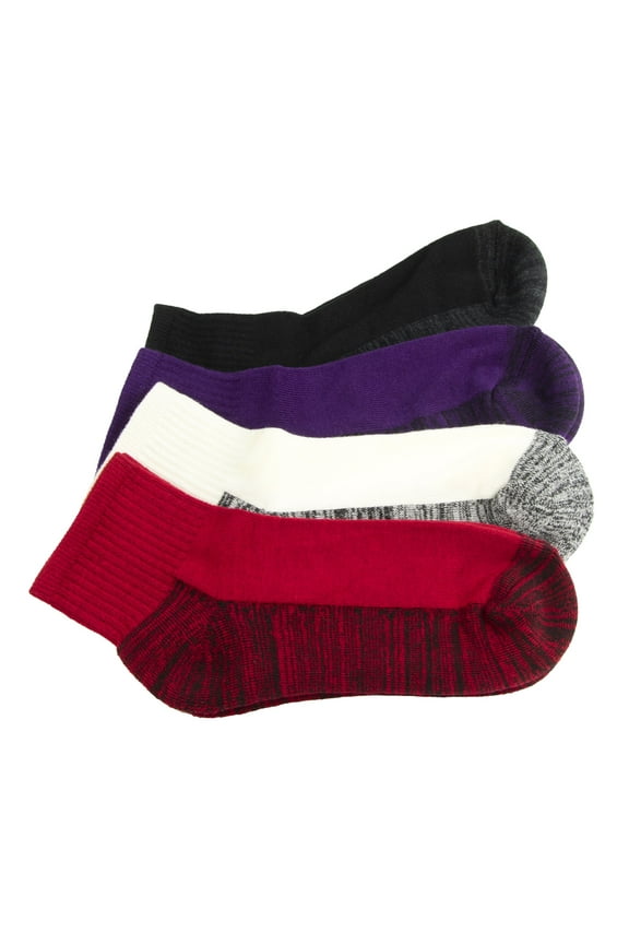 Women's Cushioned Ankle Socks Assorted Colors Size 9-11, 4 Pack