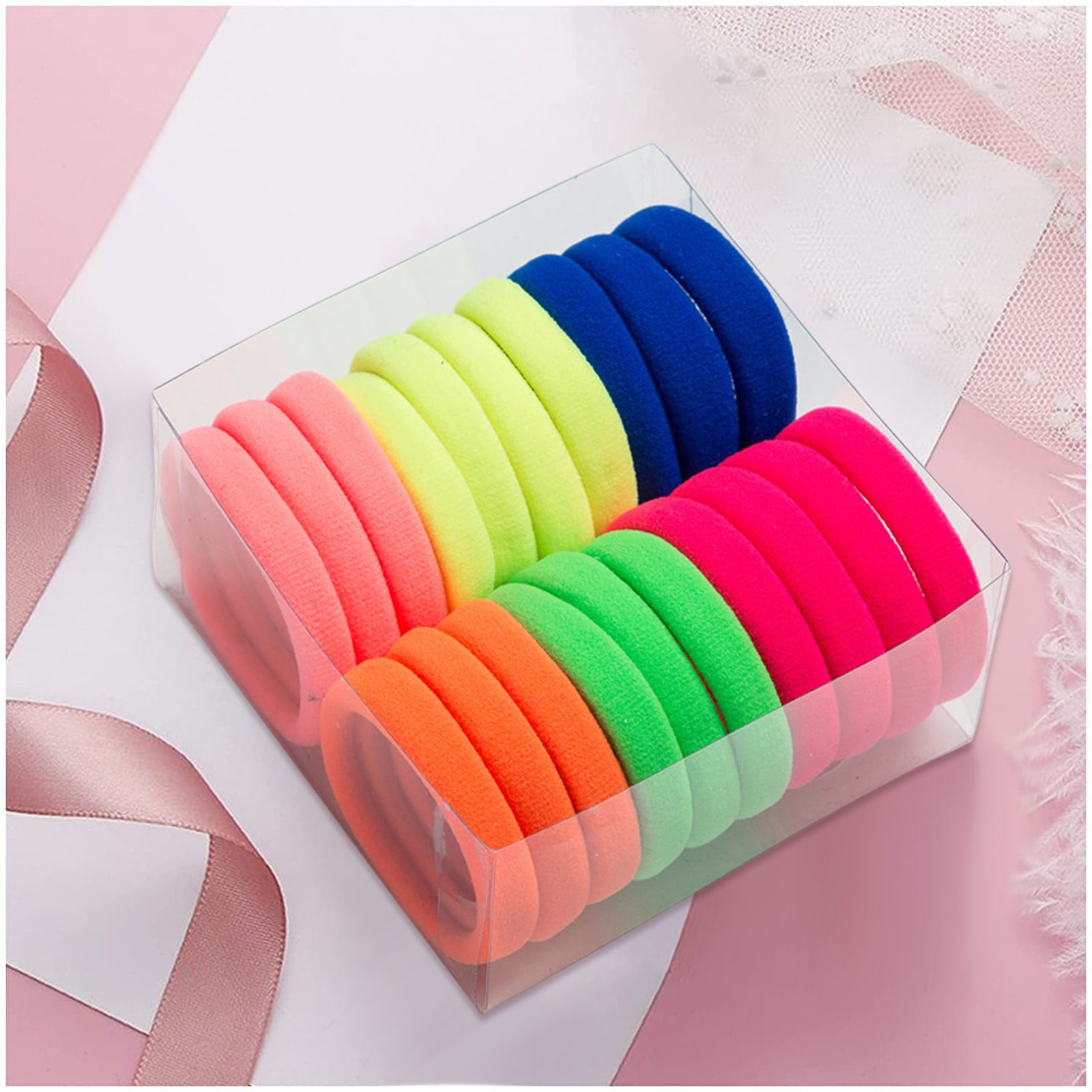 Small Elastic Hair Bands for Women's Hair Large Hair Scrunchies for Thick Hair 10 Or Less Items for Moms Cheer Bows for Cheerleaders Thin Hair Ties for Girls Barrettes And Scrunchies 4 Items Rubber