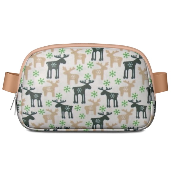Woodland Deer Fanny Pack - Rustic Buck Head Print Waist Bag Waterproof Adjustable for Hunting Enthusiasts & Nature Lovers