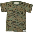 thumbnail image 1 of Woodland Digital Camouflage Short Sleeve T-Shirt with ARMY UNIVERSE Pin - Size Small (33"-37"), 1 of 5