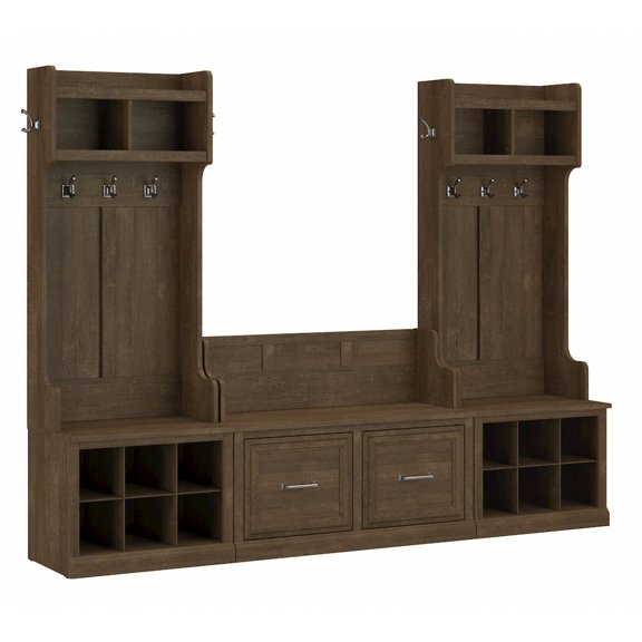 Woodland Entryway Storage Set with Doors in Ash Brown - Engineered Wood