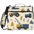 thumbnail image 1 of Woodland Equipment Printed Zipper Binder with Handle&Shoulder Strap 2 inch 3 Ring 500+300 Sheet Capacity File Folder Organizer, 1 of 8