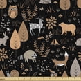 thumbnail image 1 of Ambesonne Woodland Fabric by the Yard Upholstery, Cartoon Forest, 1 Yard, Pale Brown Pale Grey, 1 of 4