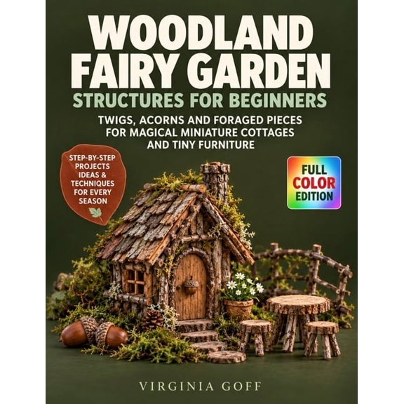 Woodland Fairy Garden Structures for Beginners: Twigs, Acorns and Foraged Pieces for Magical Miniature Cottages and Tiny, (Paperback)