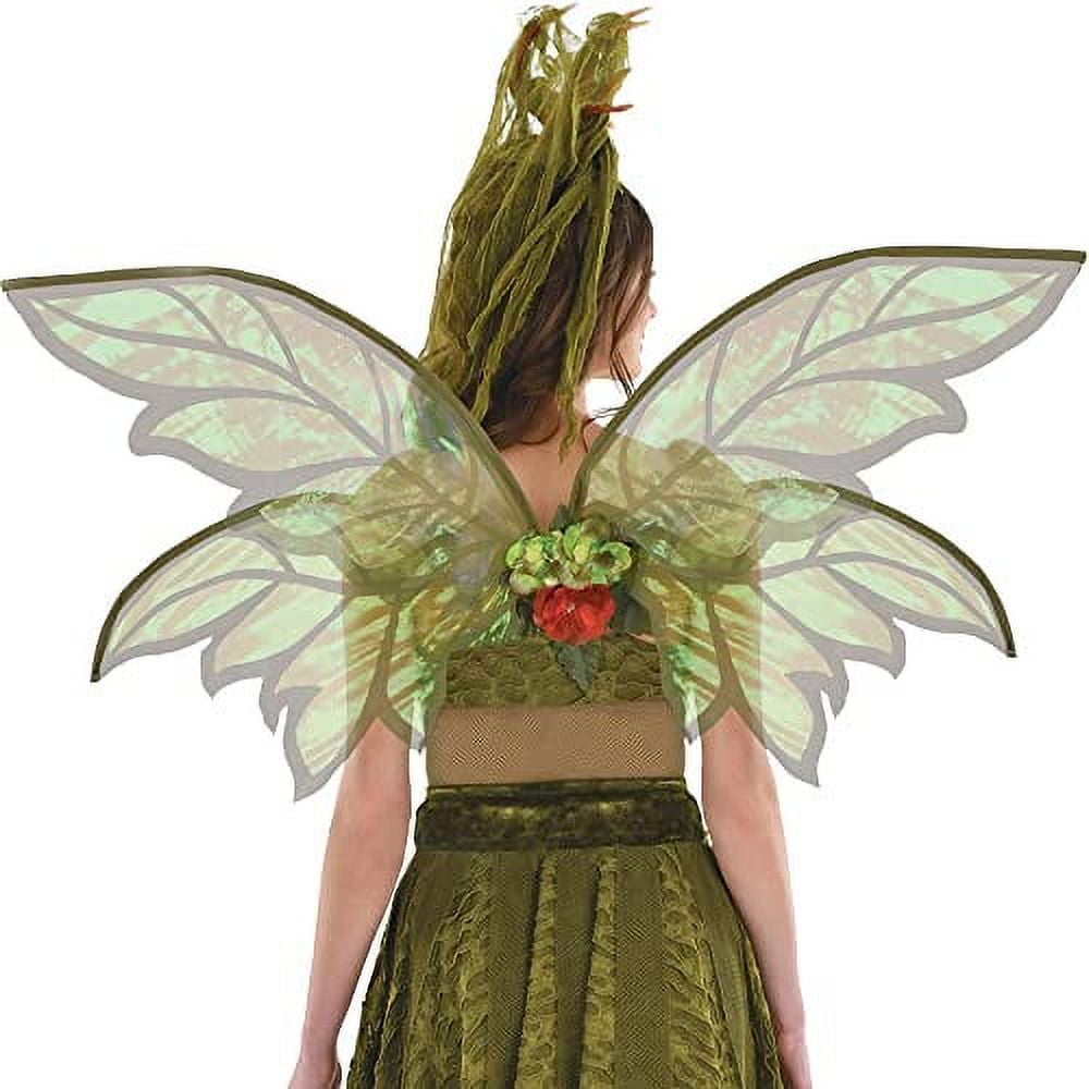 Green and Brown Polyester Woodland Fairy Wings - 32" x 38.37"