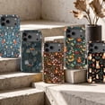 Woodland Forest Animal Tough Phone Case, Cottage Nature Pattern Dual ...