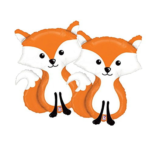 Woodland Fox 36" Foil Party Balloons Set of 2 Adorable
