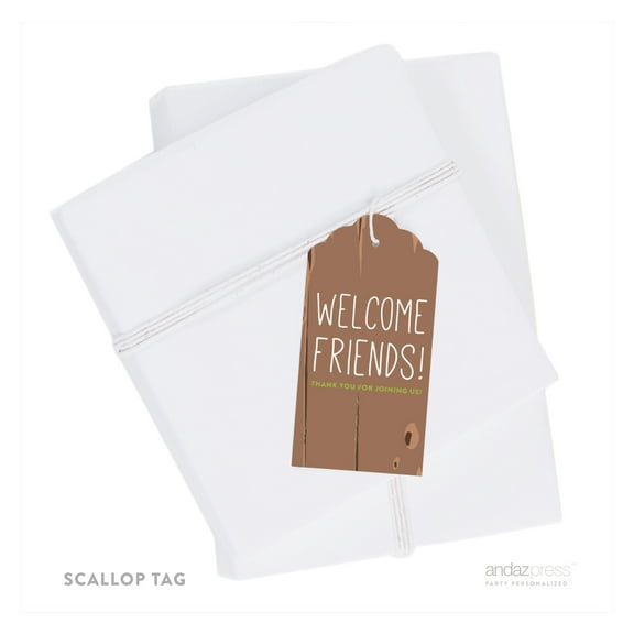 Woodland Friends Birthday Scallop Favor Gift Tags, 16-Pack