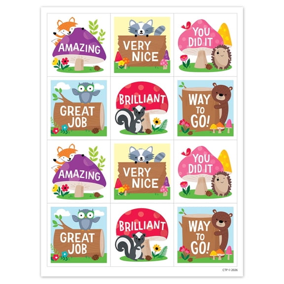 Woodland Friends Rewards Stickers By Creative Teaching Press
