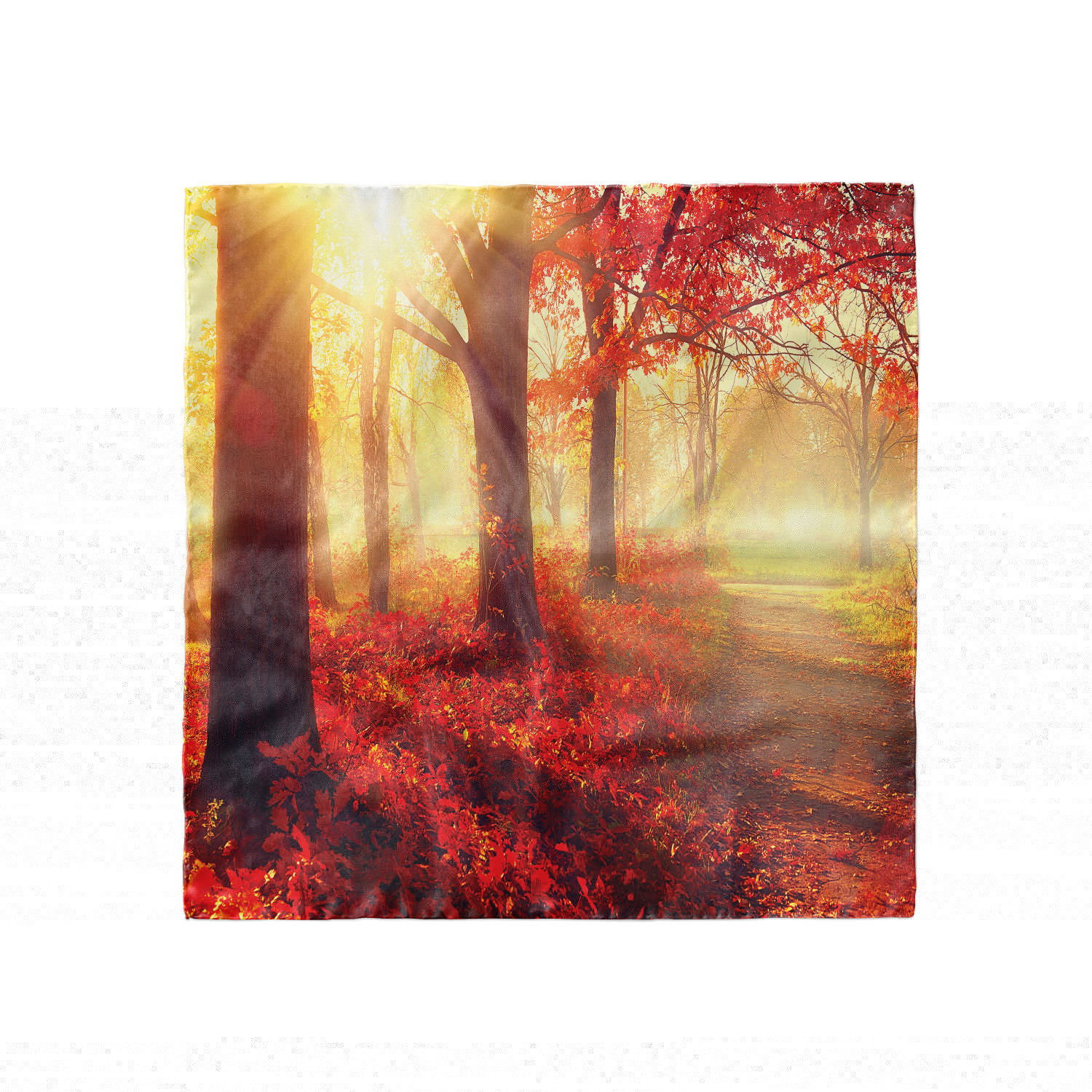 thumbnail image 1 of Woodland Head Scarf, Misty Morning in Forest, Head Wrap, 3 Sizes, by Ambesonne, 1 of 2