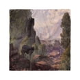 thumbnail image 1 of Woodland Head Scarf, Wolf in Woods Scenery, Head Wrap, 3 Sizes, by Ambesonne, 1 of 2