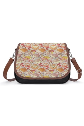 Woodland Hedgehogs Vintage Crossbody Bag for Women Medium Leather Hobo Bags Shoulder Bag Classic City Leather Satchels