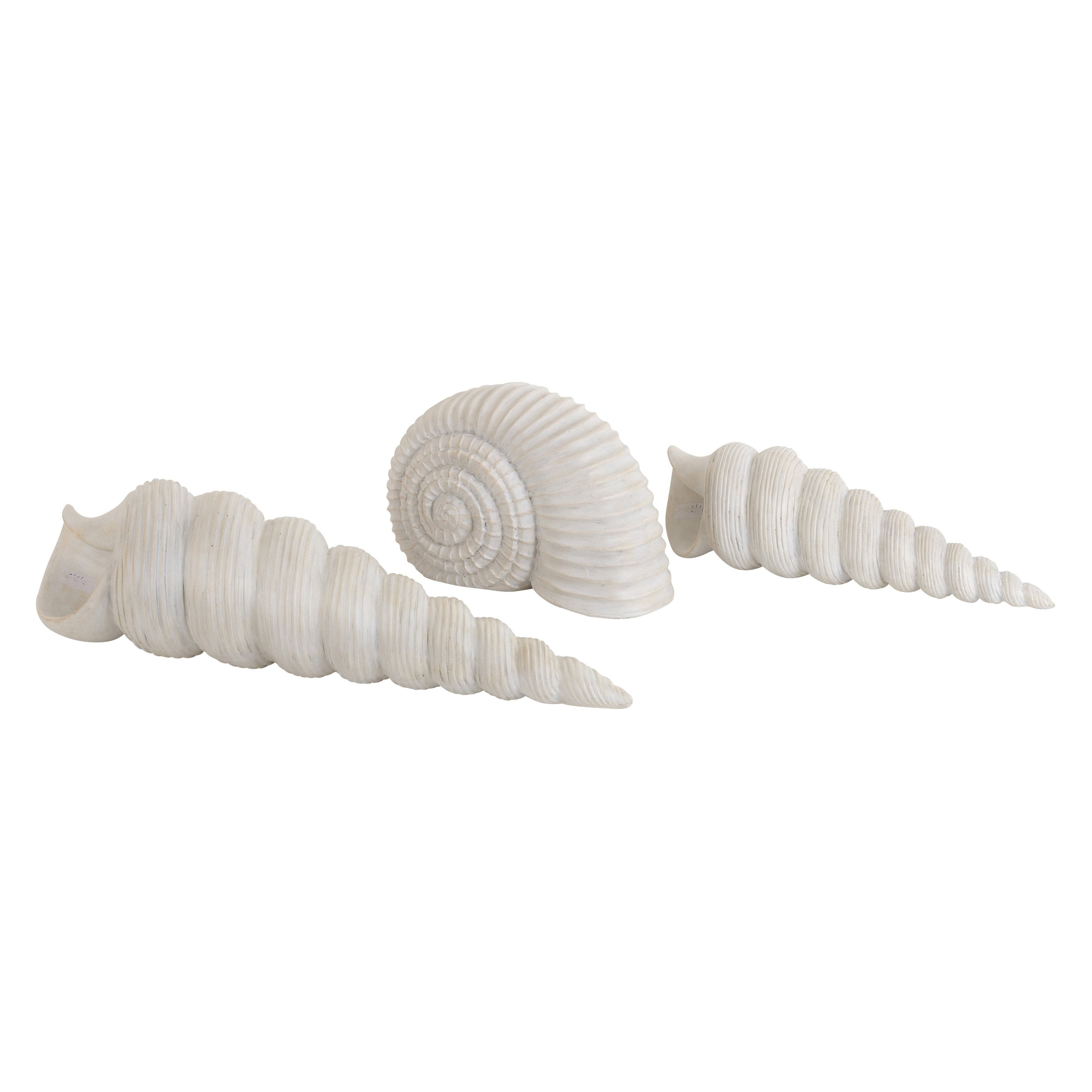 Woodland Imports Nautical Shell Statues (Set of 3) - Walmart.com