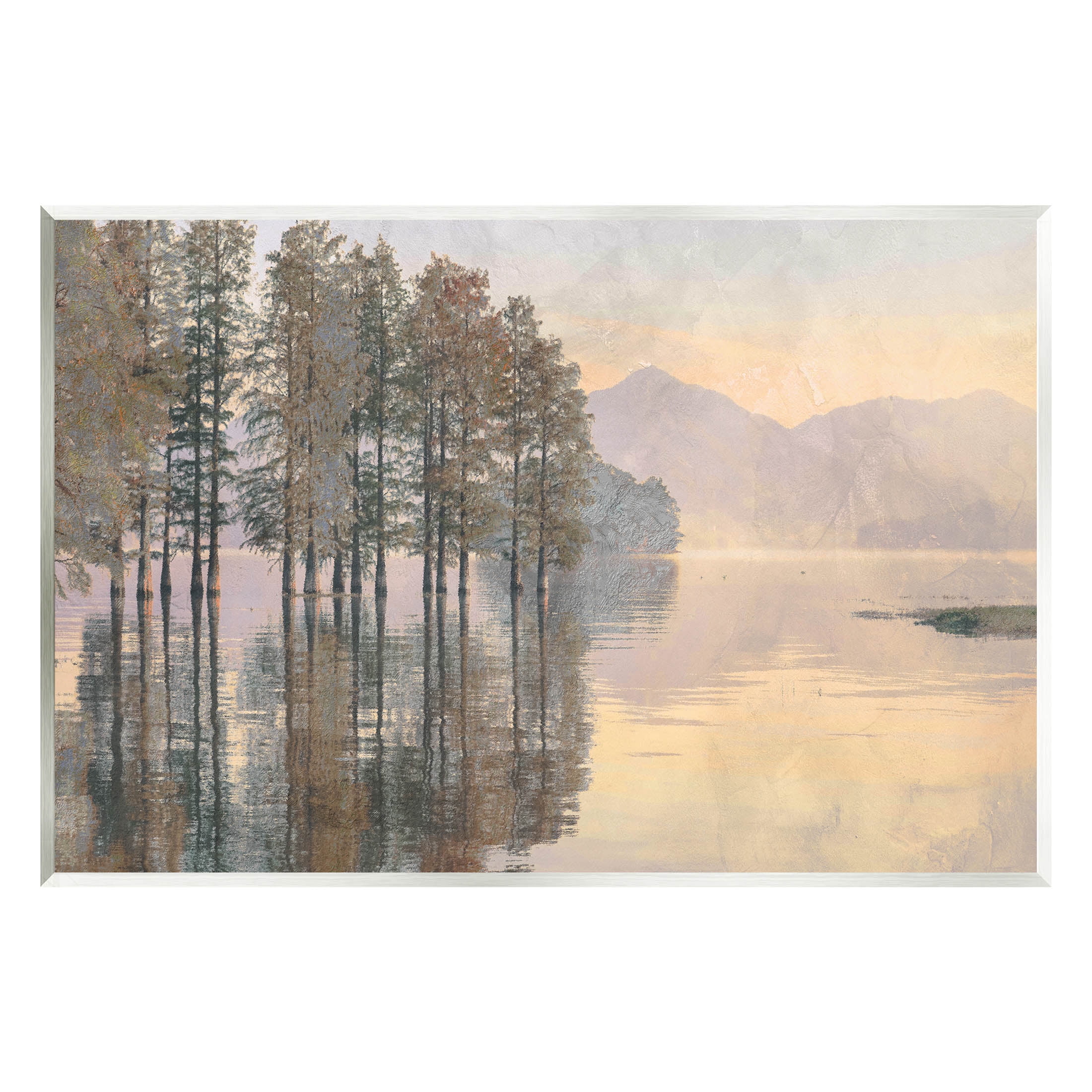 Woodland Lake Reflection Landscape Landscape Graphic Art Unframed Art Print Wall Art