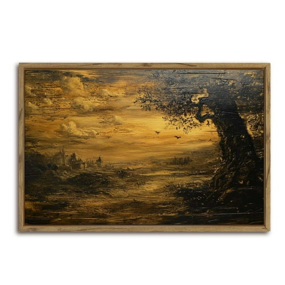 Woodland Landscape Artwork Horizontal Canvas Wall Art with Lightweight Foam Frame - Durable and Ready to Hang, Modern Decorative Print for Living Room, Bedroom, Or Office