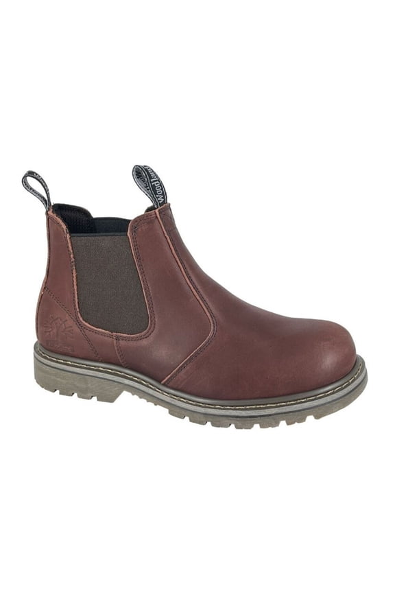 Mens Tumbled Leather Chelsea Boots