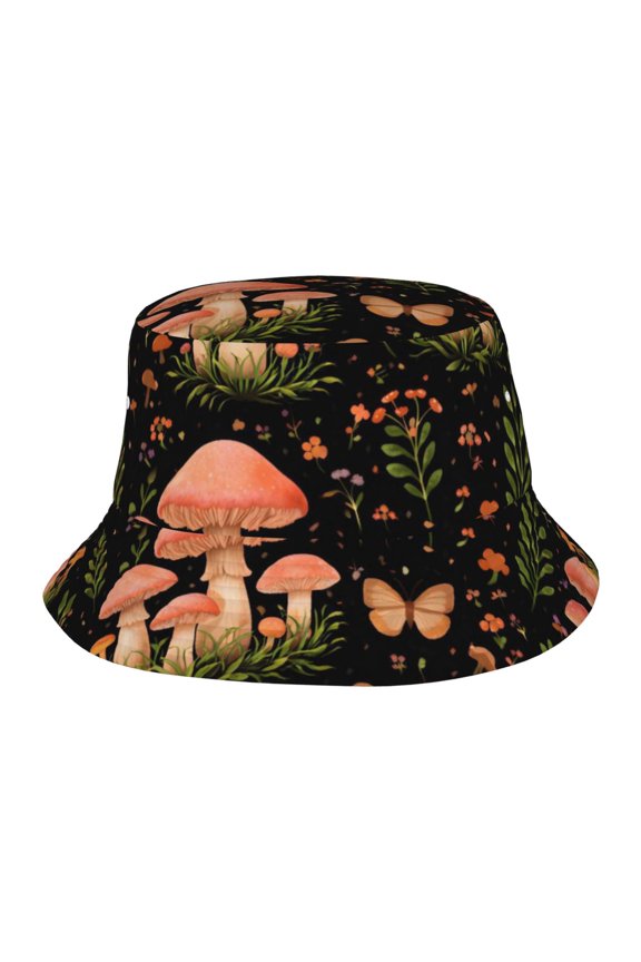 Woodland Mushroom Art Fisherman's Hat Lightweight and Breathable Sun Hat Suitable for Both Men and Women