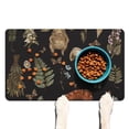 thumbnail image 1 of Woodland Mushroom Dog Feeding Mat - Absorbent Waterproof Pet Food Pad - Non-Slip Rubber Bottom - Aesthetic Fungi Design - Easy Clean Spill Catcher for Floors 12"X19", 1 of 5