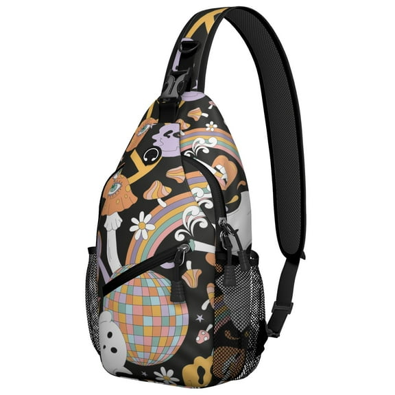 Woodland Mushroom Shoulder Backpack - Anti-Theft Travel Daypack for Outdoor Enthusiasts - Durable & Comfortable with Secure Zippers