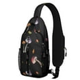 thumbnail image 1 of Woodland Mushroom Sling Bag, Lightweight and Durable Crossbody Daypack with Cottagecore Aesthetic, Ideal for Travelers and Gym Sessions, 1 of 5