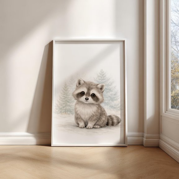 Woodland Nursery Art Neutral Baby Animal Wall Decor Forest Nursery Theme Nursery Print