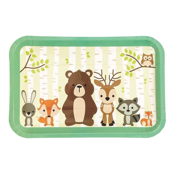 Fun Express Woodland Party Dessert Plates 8 Pieces