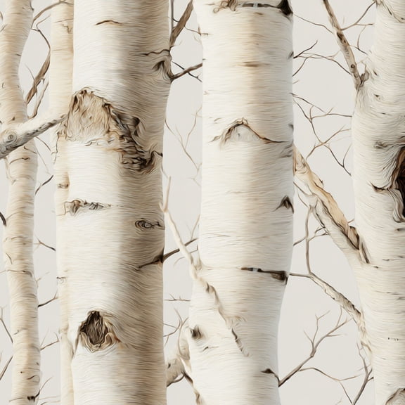 Woodland Peel and Stick Wallpaper 23.6in x 9.8ft White Birch Trees Intricate Bark Bare Contact Paper Vinyl Waterproof Self Adhesive Wall Paper for Bedroom Shelf Cabinet Renter Friendly