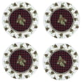 thumbnail image 1 of Woodland Plaid and Pinecones Round Braided Placemats Set of 4 Kitchen or Dining, 1 of 3