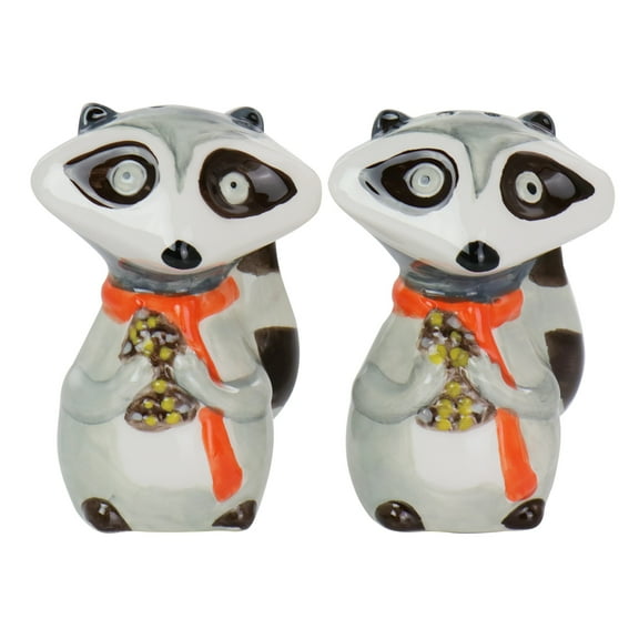 Woodland Raccoon 2 Piece Hard Dolomite Salt and Pepper Set