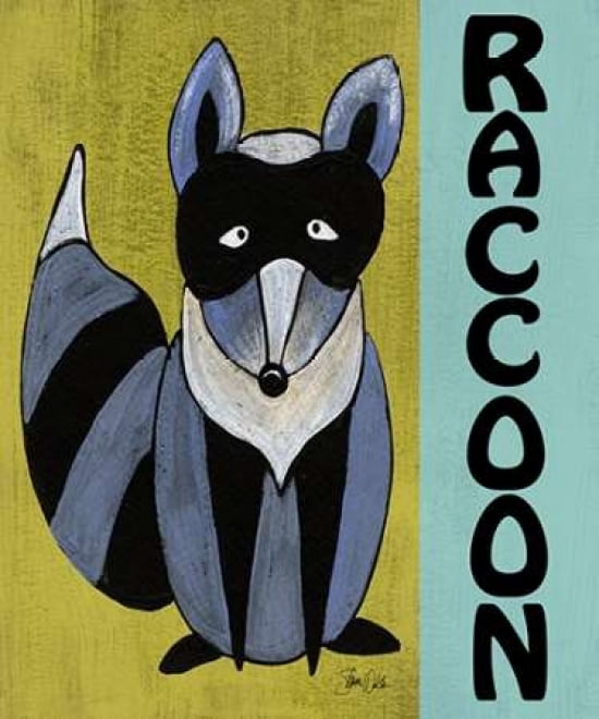 Woodland Raccoon Print Canvas Art - Shanni Welsh (20 x 24)