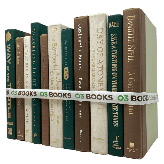 Woodland Retreat Decorative Books Green, Lightbrown and Creme