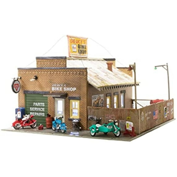 Woodland SCENICS HO Scale DEUCE'S Bike Shop Building HO Gauge