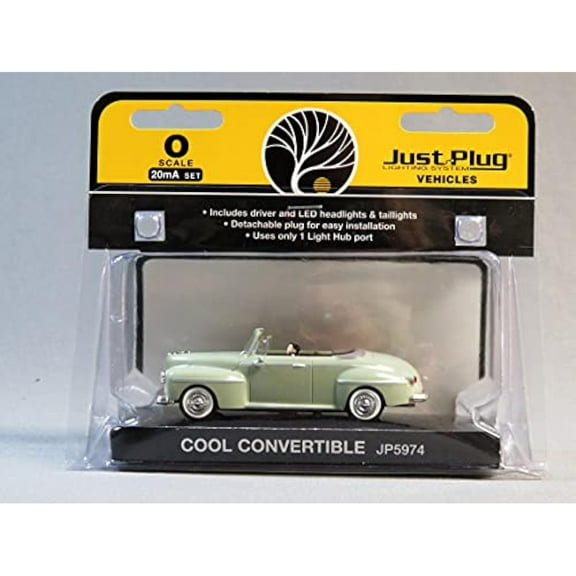 Woodland SCENICS JUST Plug Vehicles Cool Convertible CAR O Gauge