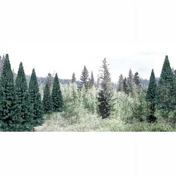 Woodland Scenics 1587 - Ready Made Trees Value Pack - 18 Spruce Trees - Blue Spruce