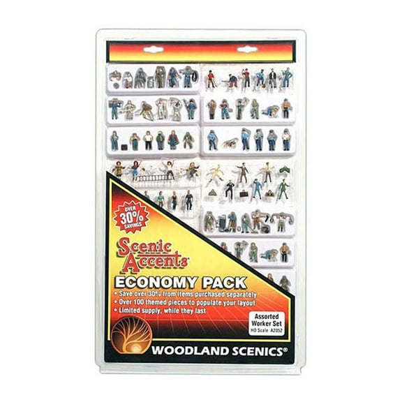 Woodland Scenics A2052 HO Scenic Accents Economy Pack - Assorted Worker Set
