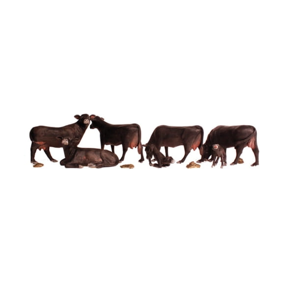 Woodland Scenics Black Angus Cows New