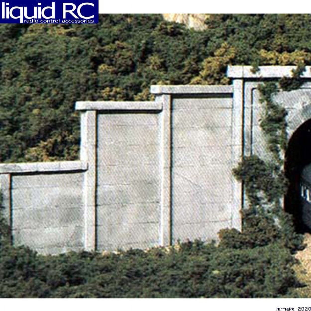 Concrete Gray Model Train Retaining Walls Pack of 10