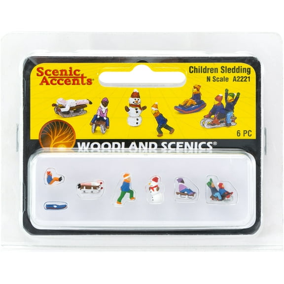 Woodland Scenics Children Sledding-N-Scale