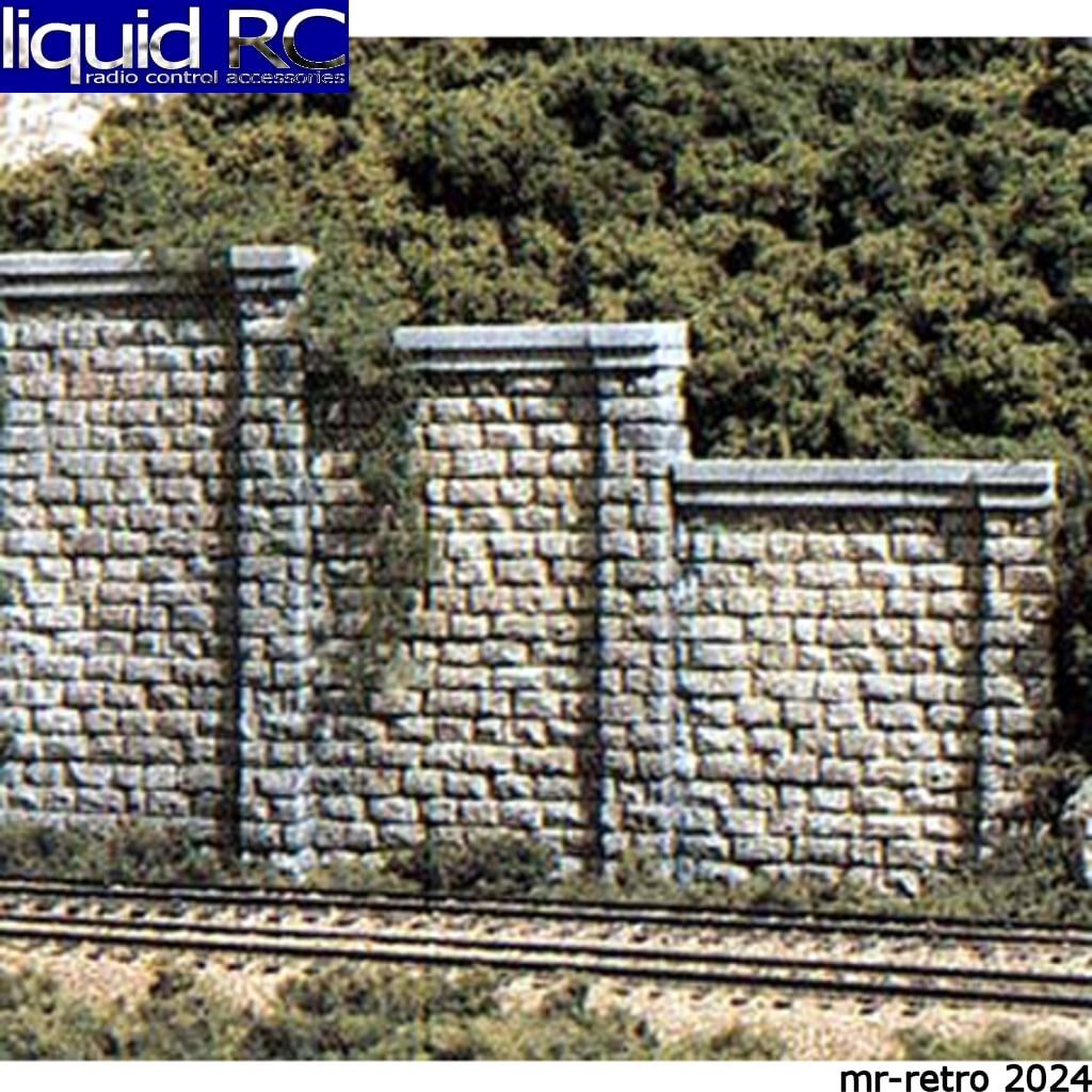 Gray Plaster Cut Stone Retaining Wall Set