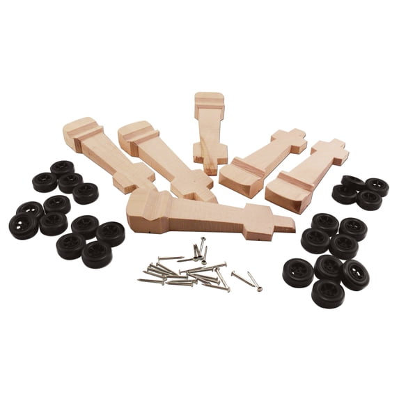 Woodland Scenics Dragster Pre-Cuts W/Wheels And Axels 6/Pkg-