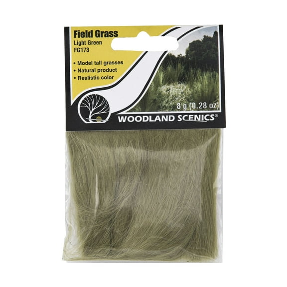 Woodland Scenics Field Grass Groundcover, Light Green, Model Train Scenery