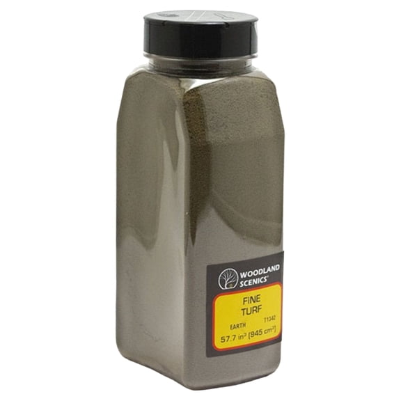 DISC Woodland Scenics Fine Turf Shaker Earth, 1Qt