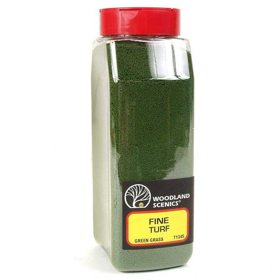Woodland Scenics Fine Turf Shaker Green Grass/50 cu. in. WOOT1345 Train Scenery Non Scale