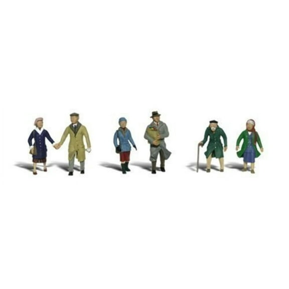 Woodland Scenics HO Couples in Coats WOOA1900 HO Figures