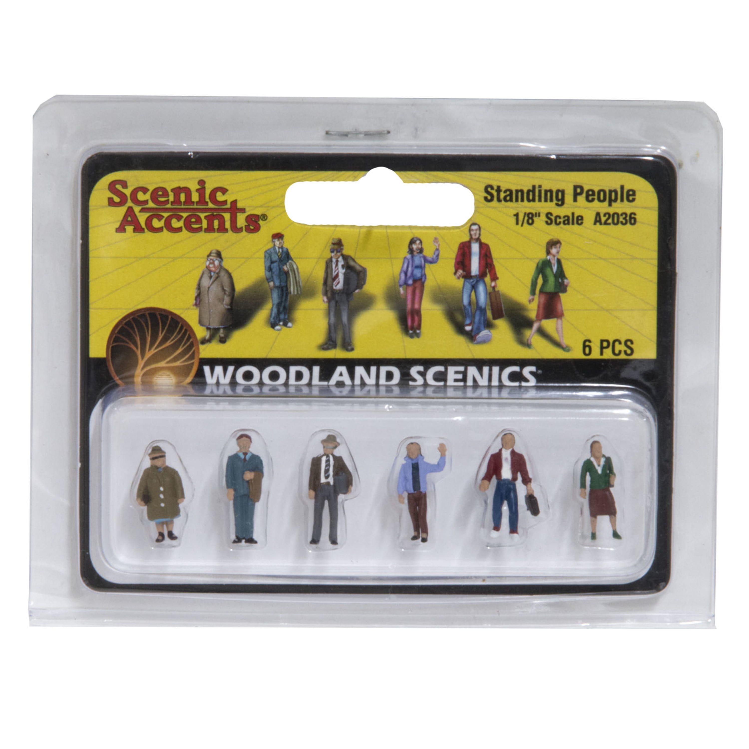 Woodland Scenics 1/8" Scale Standing People Figures Set