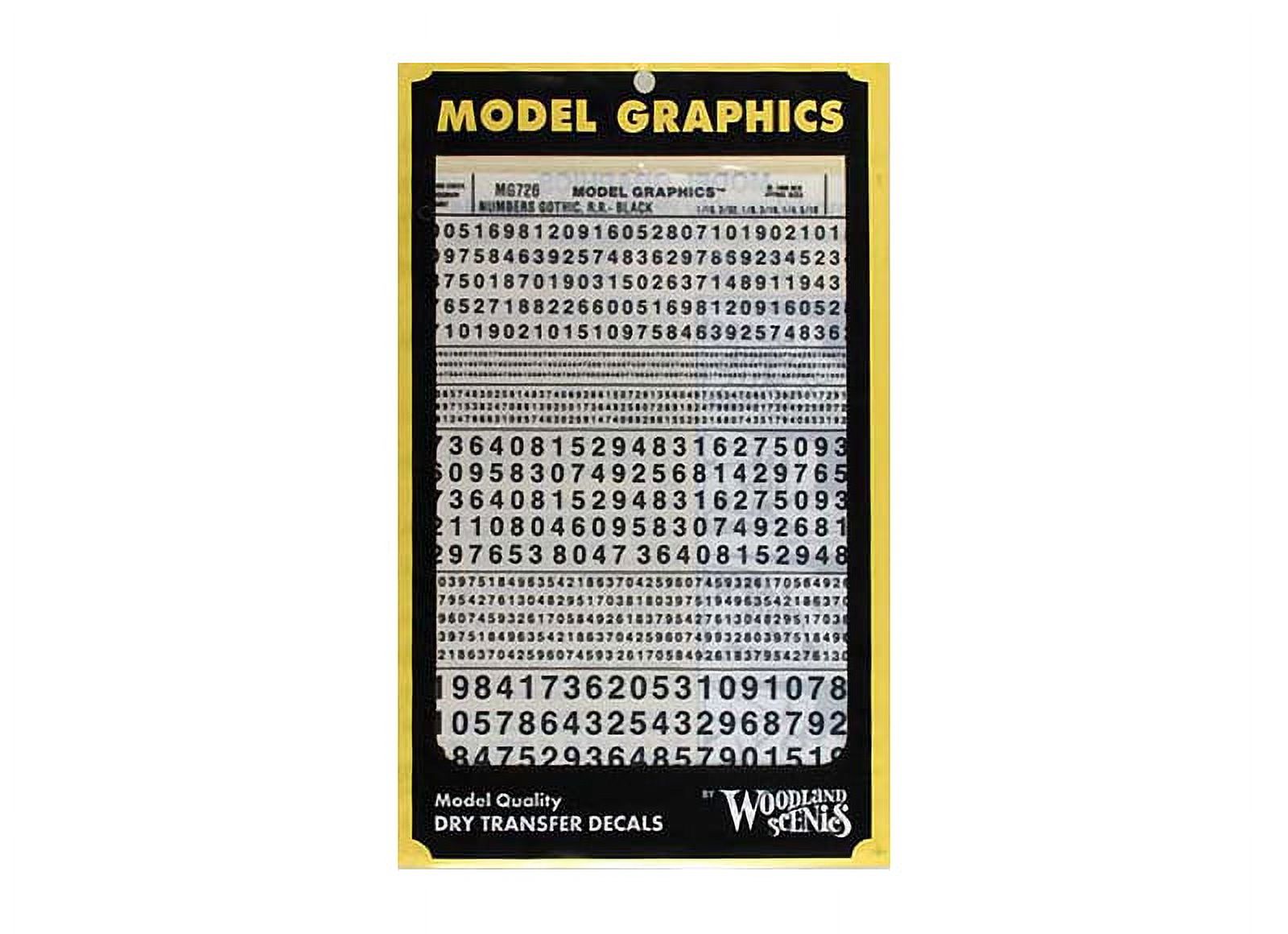 Woodland Scenics Gothic Model Train Letters – Black Railroad Lettering For Layouts (1/16-5/16 Inch Scale)